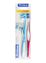 Trisa Perfect White Duo Toothbrush, Soft, 2 Pieces