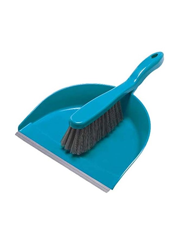 York Dustpan with Brush, 2 Pieces, 3062090, Aqua