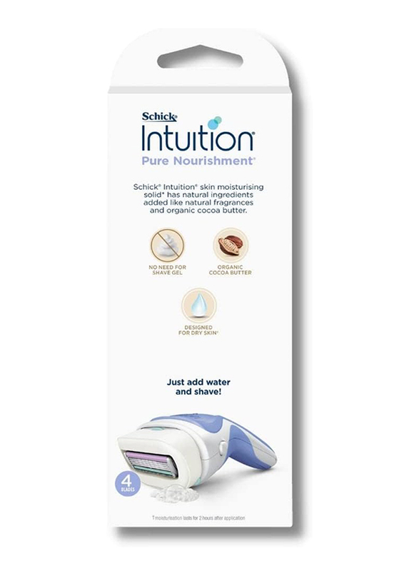Schick Intuition Kit 2 Pure Nourishment Razor, Blue