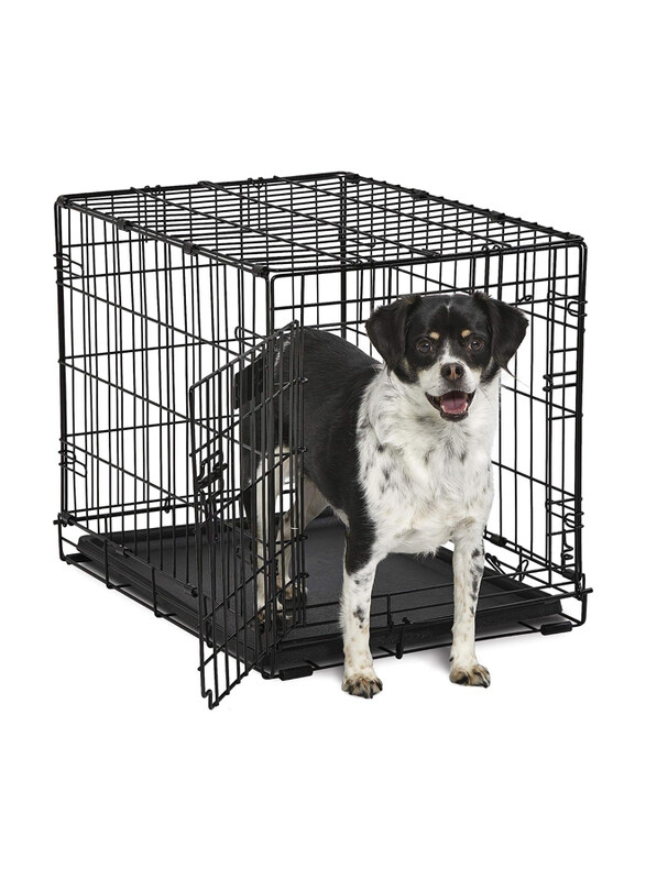 

Midwest Contour Single Door Dog Crate Container, 24 x 18 x 19 Inch, Black