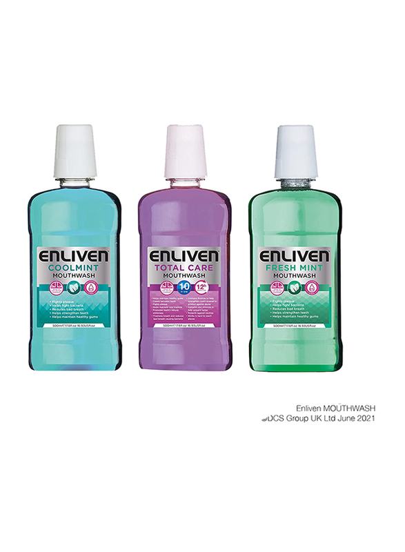 Enliven Fresh Mint Mouthwash, 500ml