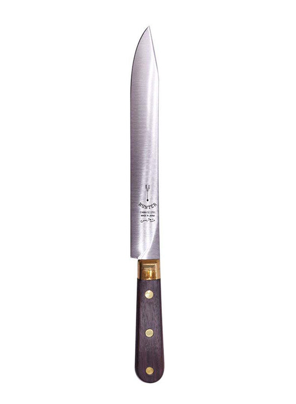 

Kitchen Souq 7-Inch Hunter Knife, 4061-G-7(ON-430-7), Metallic Silver/Brown