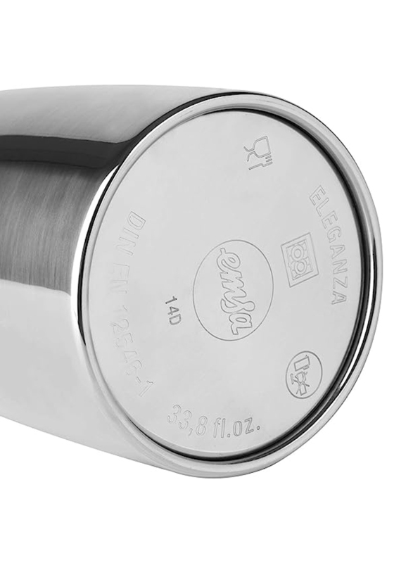 Emsa 0.6 Ltr Stainless Steel Eleganza Vacuum Flask, E502488, Silver