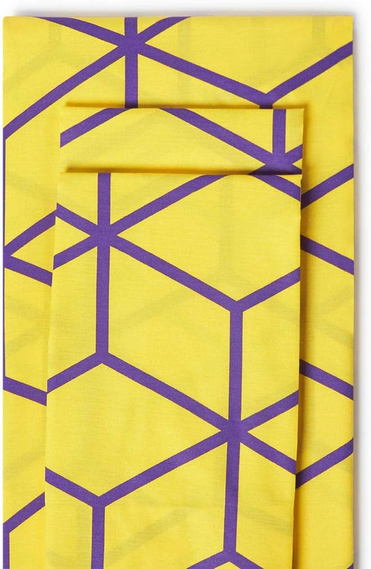 Aceir 3-Piece 180 TC Premium Collection Printed Cotton Bedsheet Set, 1 Bedsheet + 2 Pillow Cases, Queen, Marigold Yellow