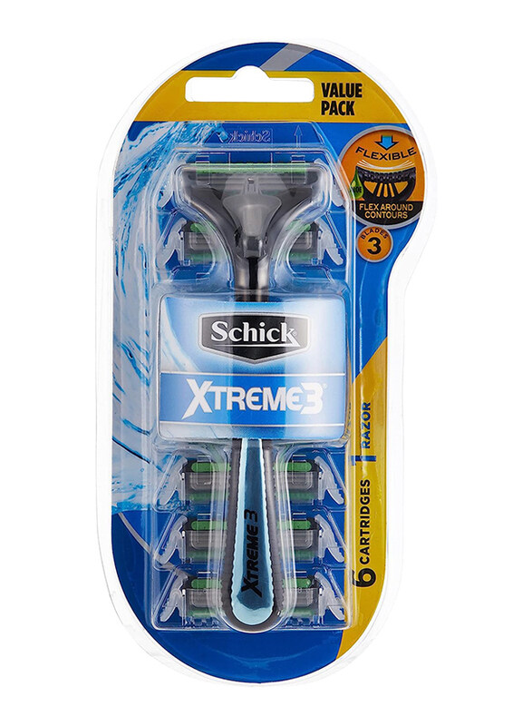 

Schick Xtreme3 Hybrid Tripple Blade Razor Kit, 6 Cartridges