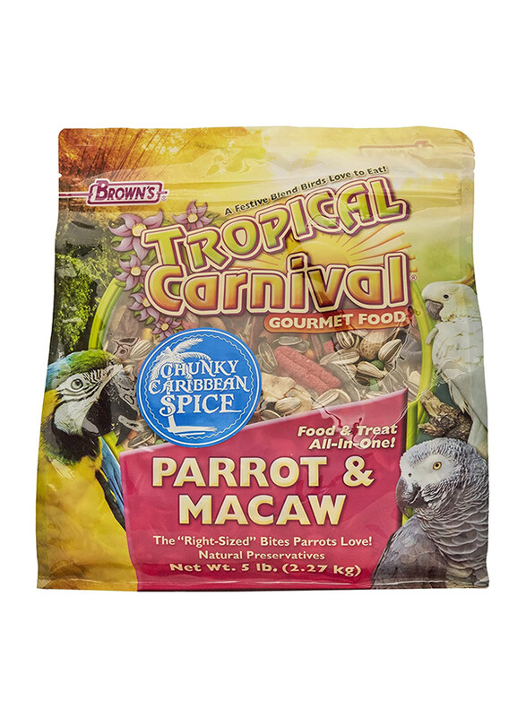 

Browns Tropical Carnival Chunky Caribbean Spice Parrot & Macaw Birds Dry Food, 2.27 Kg
