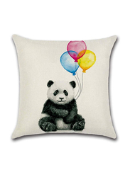 ACEIR 45 x 45cm Bear with Balloons Printed Cotton Blend Cushion Cover, Multicolour