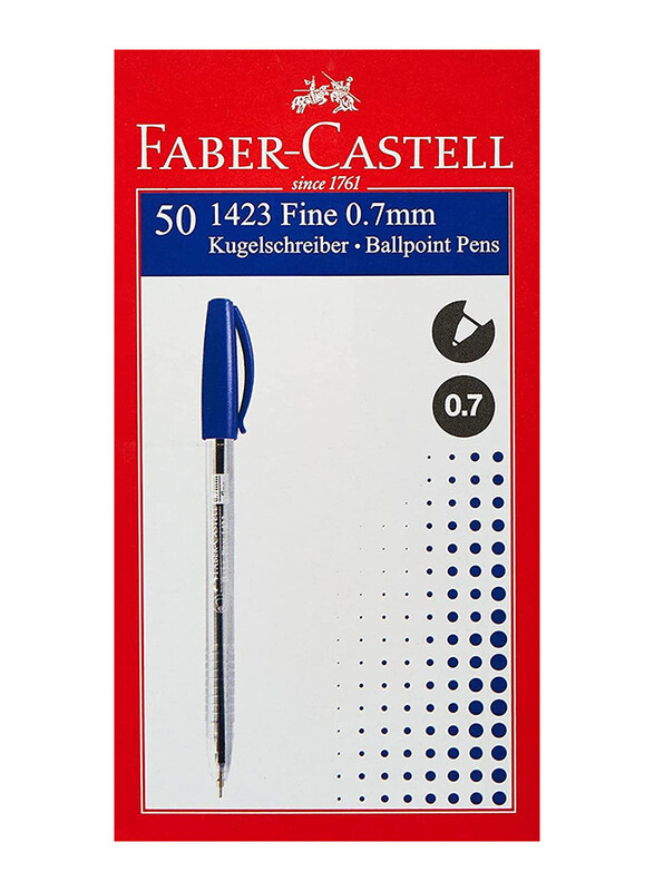 

Faber-Castell 1423 Ball Pen 0.7Mm Box Of 50-Piece, Blue