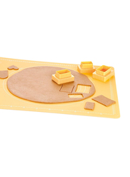 Tescoma 6-Piece Rectangle Double Sided Cookie Cutters, Yellow