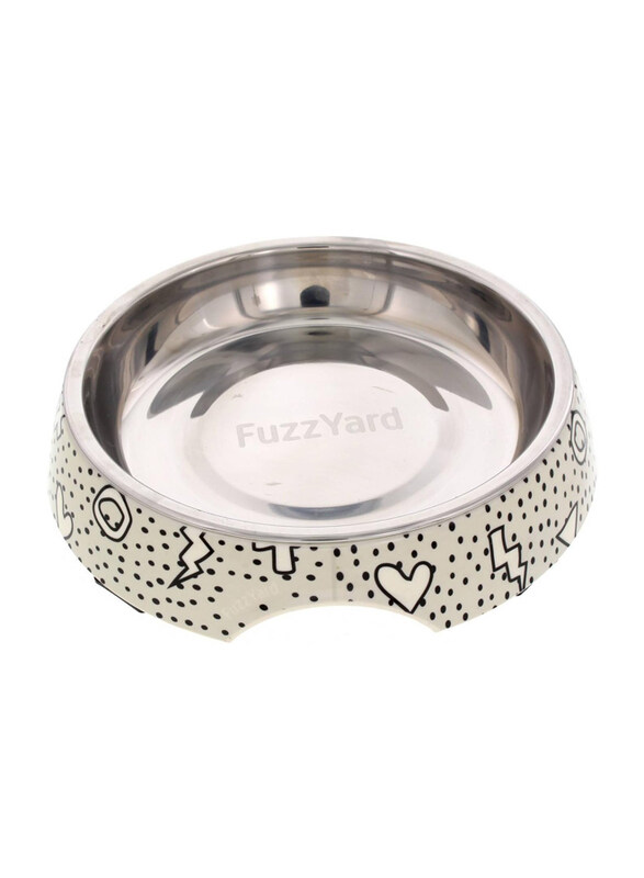 

Fuzzyard Kaos Easy Cat Dish Feeder, Silver