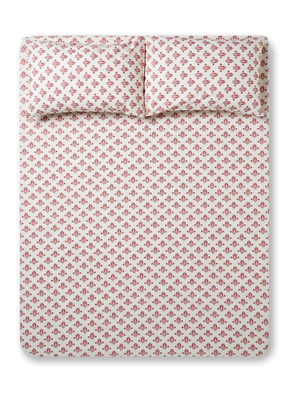 Aceir 3-Piece 180 TC Premium Collection Flower Buds Printed Cotton Bedsheet Set, 1 Bedsheet + 2 Pillow Cases, Queen, Multicolour