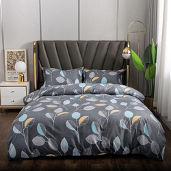 Aceir 4-Piece Microfibre Duvet Cover Set, 1 Duvet Cover + 1 Fitted Bedsheet + 2 Pillow Cases, Single, 160x210cm, Multicolour