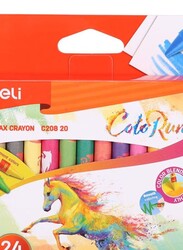 Deli 24-Piece Wax Crayon Set, Multicolour