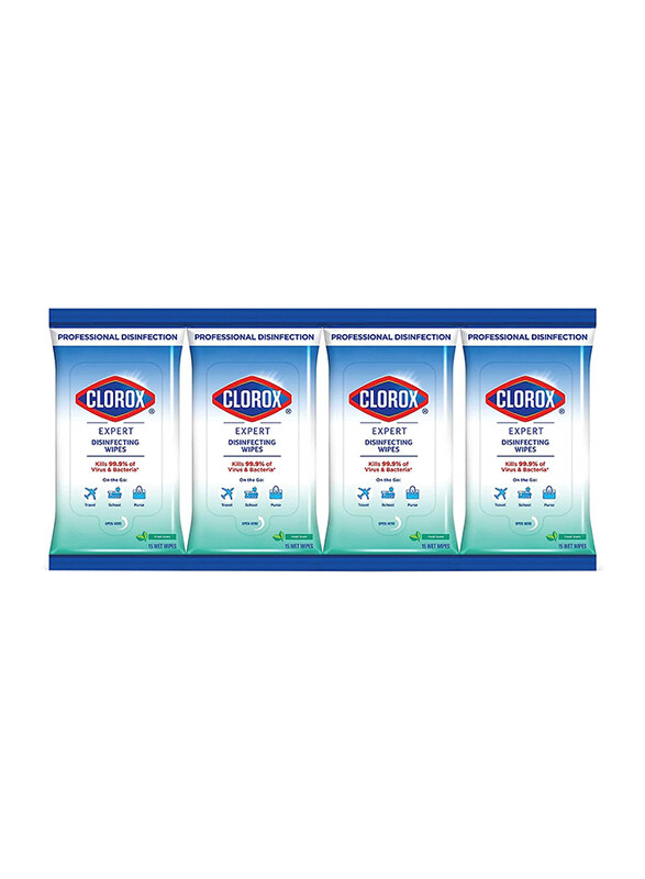 

Clorox Expert Disinfecting Wipes, 4 x 15 Wipes