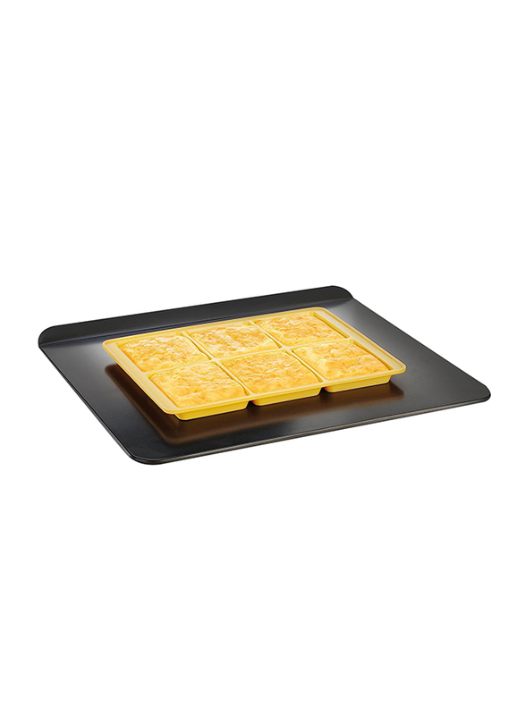 Tescoma 6 Cup Silicone Waffle-Delicia Pan, 629342, Yellow