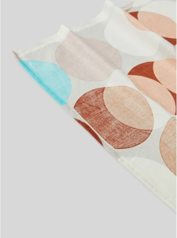 Aceir 3-Piece Printed Cotton Bedsheet Set, Queen, 279 x 254cm, Brown/White