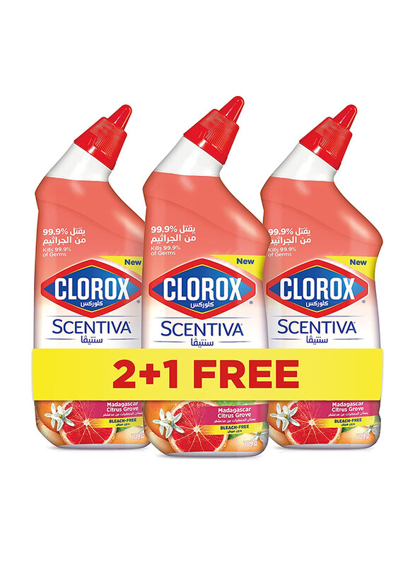 

Clorox Scentiva Madagascar Citrus Grove Toilet Cleaner, 3 x 709ml