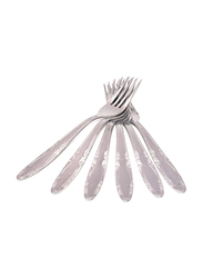 Kitchen Souq 6-Piece Lola-2 Table Fork, 02340020200, Silver