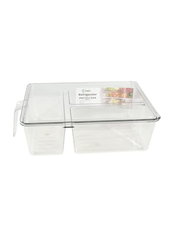 Rahalife Kitchen Refrigerator Storage Container with Handle, Clear