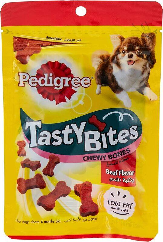 

Pedigree Beef Flavor Tasty Bites, Brown, 422042, Chewy Bones, 50g