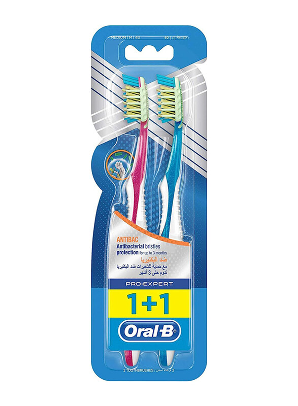 

Oral B Pro-Expert Antibac Manual 40 Toothbrush, 2 x Medium