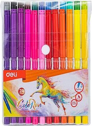 Deli 24-Piece Sketch Water Color Pen, Multicolour