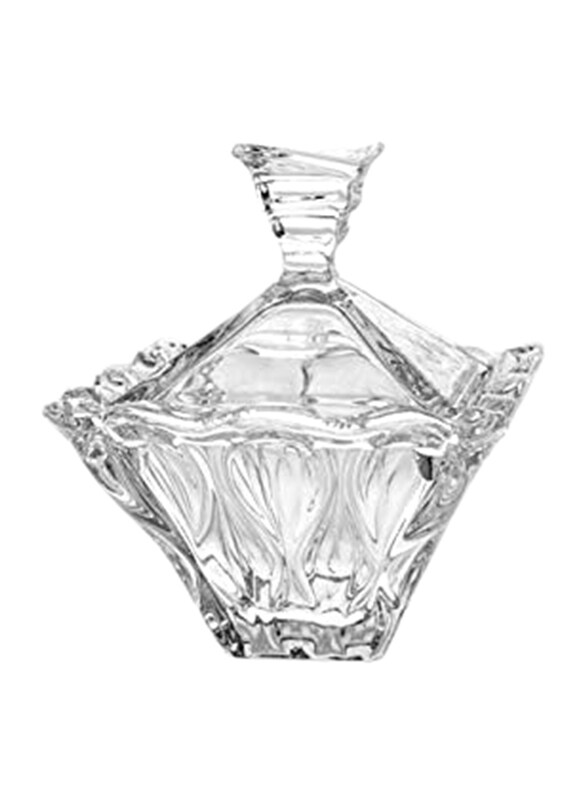 

Bohemia 16cm Glass Hexagonal ocean Box, Clear