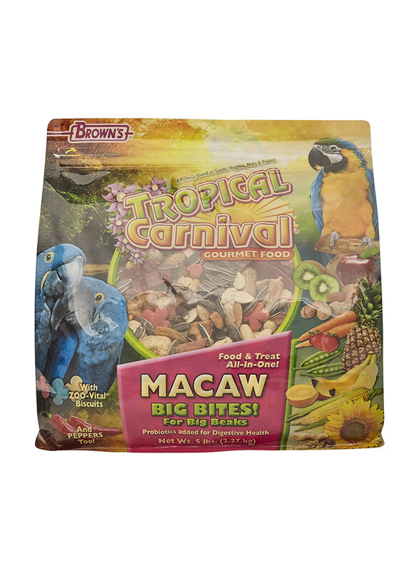 

Browns Tropical Carnival Gourmet Macaw Big Bites Birds Dry Food, 2.27 Kg