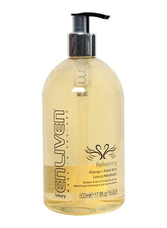 

Enliven Refreshing Orange & Fresh Mint Luxury Hand Wash, 500 ml, Yellow