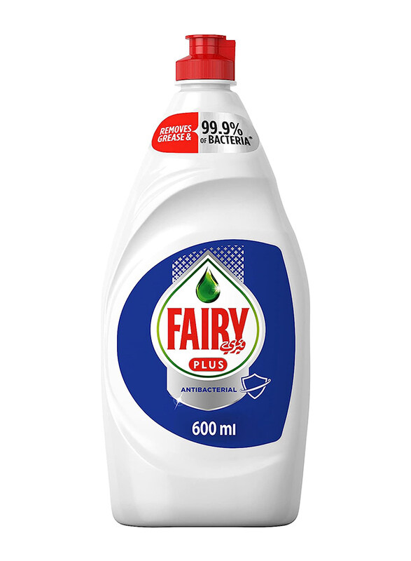 

Fairy Plus Antibacterial Dishwashing Liquid Soap with Alternative Power To Bleach, 600ml