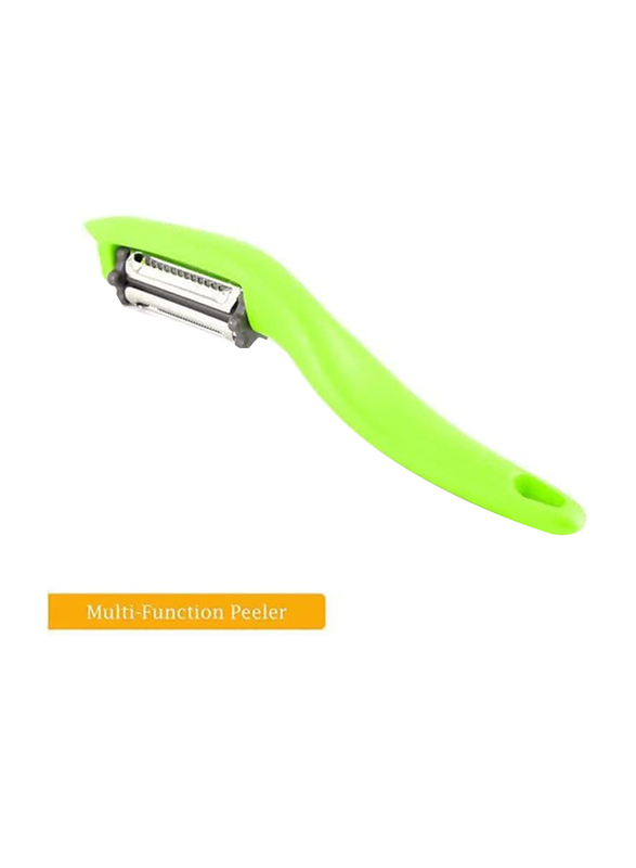 Classy Touch 22cm Stainless Steel 3 in 1 Peeler, Green/Silver