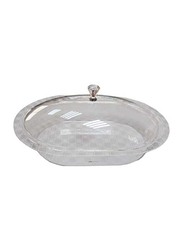 Kitchen Souq Oval Cake Server, 1701, Clear