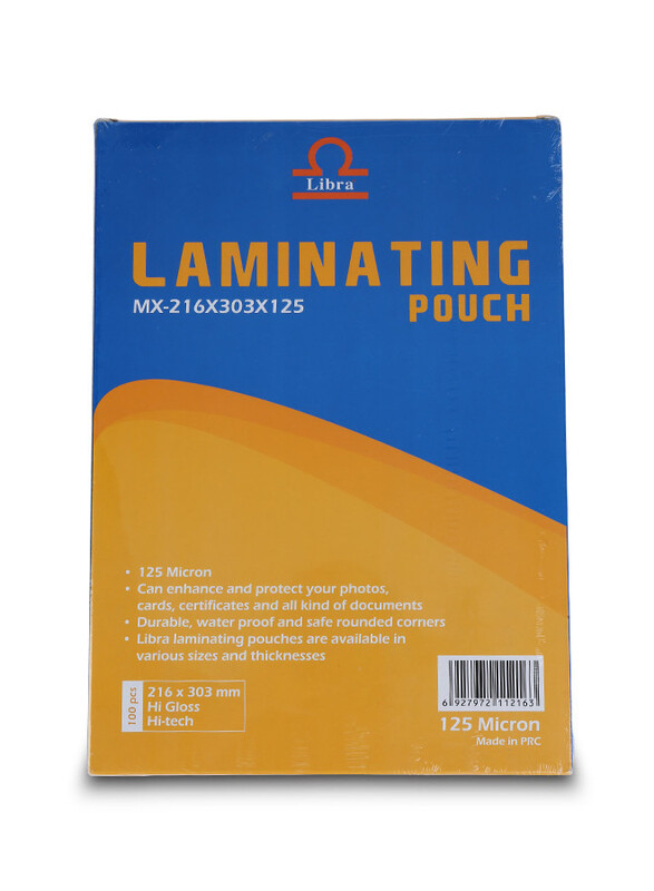 Rahalife High Gloss Crystal Laminating Pouch, 125 Micron, 100 Sheets Pack, 216 x 303mm, A4 Laminating Pouches, Clear