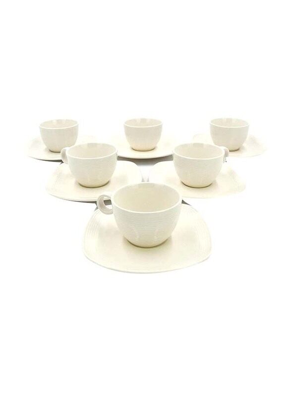 

Qualitier 12 Piece Espresso Cups & Saucers, White
