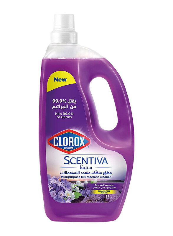 

Clorox Scentiva Tuscan Lavender Multipurpose Disinfectant Floor Cleaner, 1.5 Liters