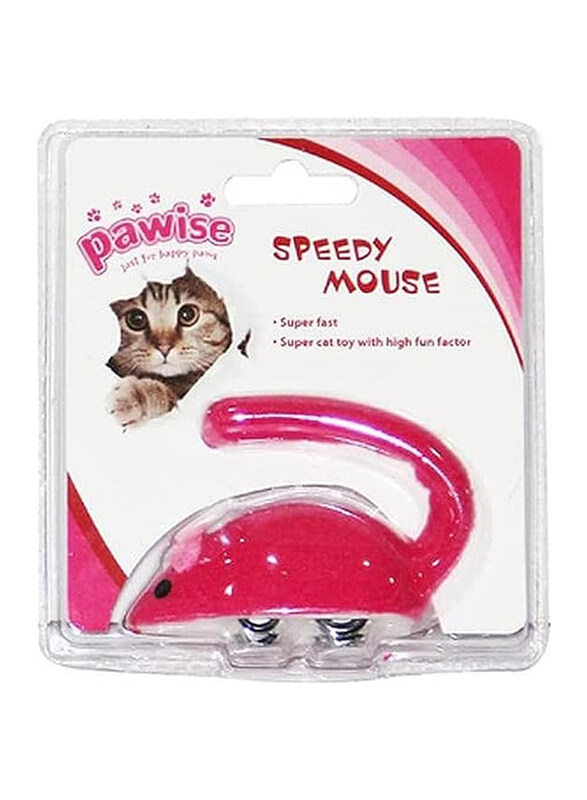 

Pawise Speedy Mouse Cat Toy, 9 x 6 x 4cm, Pink