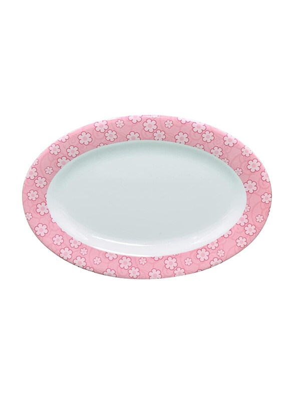 Malaplast Thailand 9.5 Inch Platter Spf, P-43/6-240, White/Pink