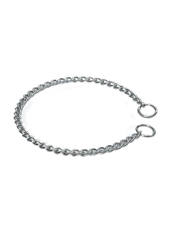 Beeztees Choke Chain with Round Links, 3mm x 60cm, Chrome Plated