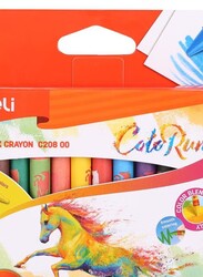 Deli 12-Piece Wax Crayon Set, Multicolour