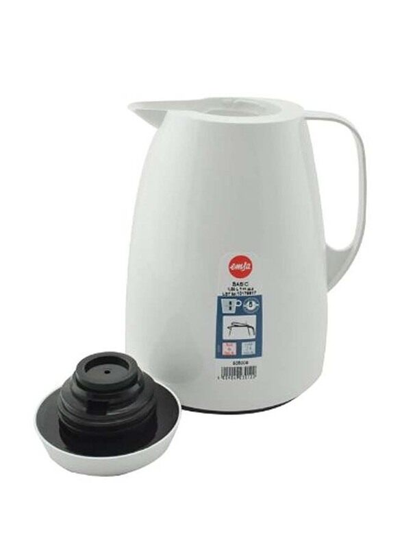 

Emsa 1000ml Basic Quick-Tip Vacuum Flask, 505009/505585/516293, White