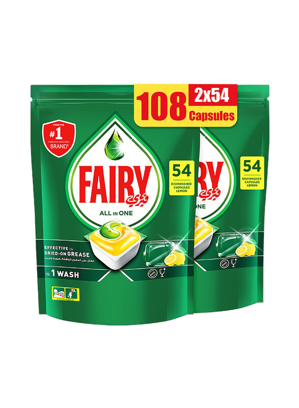 

Fairy All In One Dishwasher Capsules, 2 x 54 Piece