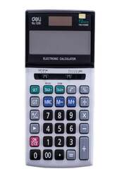 Deli 12-Digits Dual Power Calculator, Grey/Black