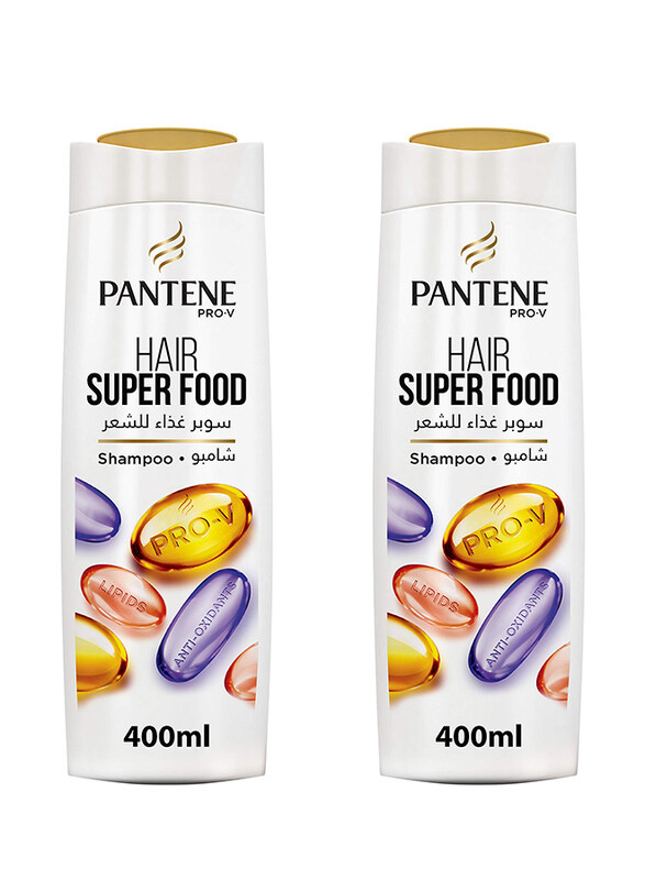 

Pantene Pro-V Hair Super Food Shampoo with Antioxidants for All Hair Types, 2 x 400ml