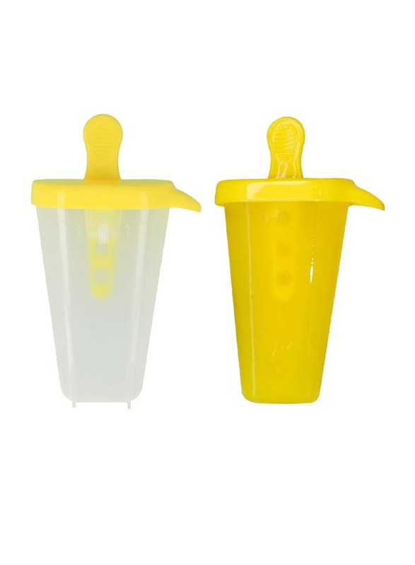 Metaltex 4-Piece Ice Lolly Moulds, 10cm, Yellow/Clear