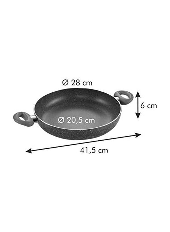 Tescoma 28cm 2 Grips Manico Rosso Frying Pan, T597848, Black