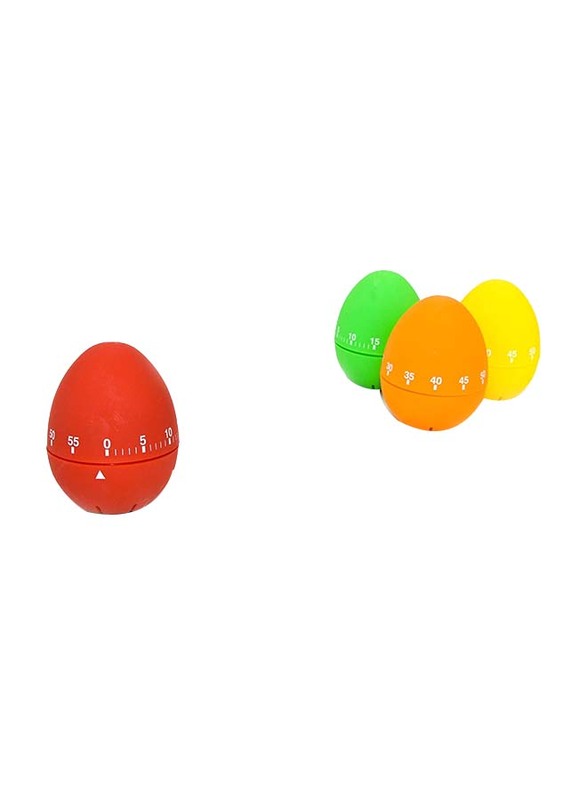 Gala 1-Piece Egg Shape Kitchen Timer, Assorted Colours