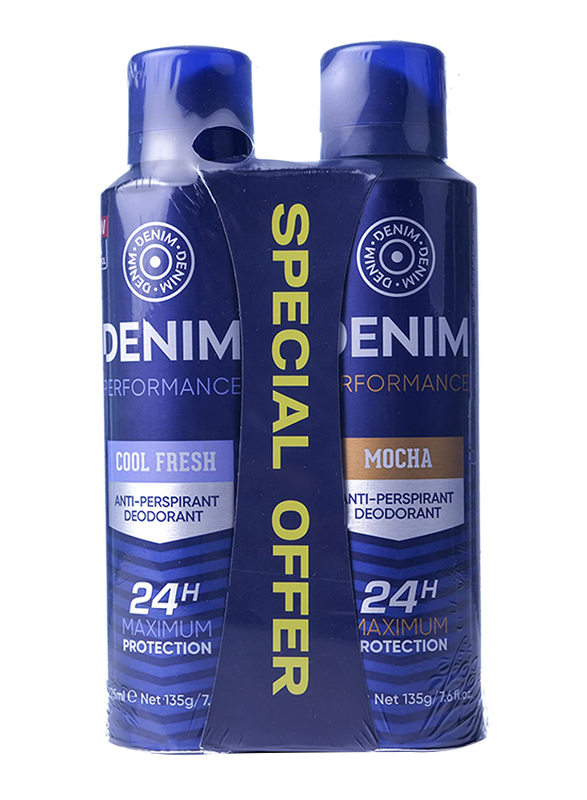 Denim Anti-Perspirant Deodorant, 2 x 135g