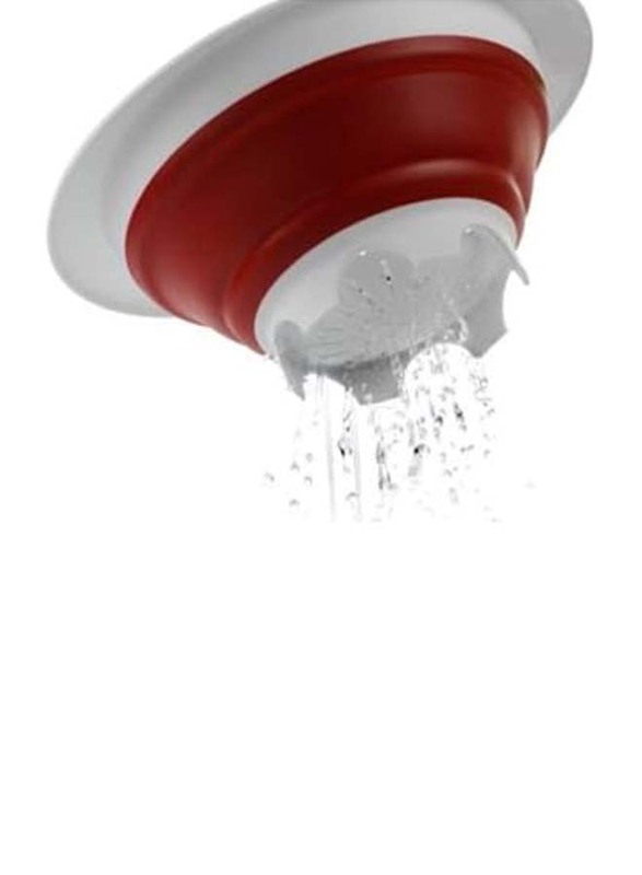 Emsa 22cm Sink Foldable Colander Round, Red/White
