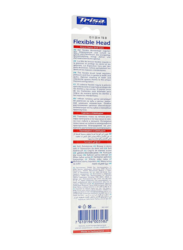 Trisa Flexible Head Toothbrush, Soft, 1 Piece