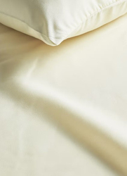 Aceir 2-Piece Microfiber Fitted Bedsheet Set, Twin, Beige